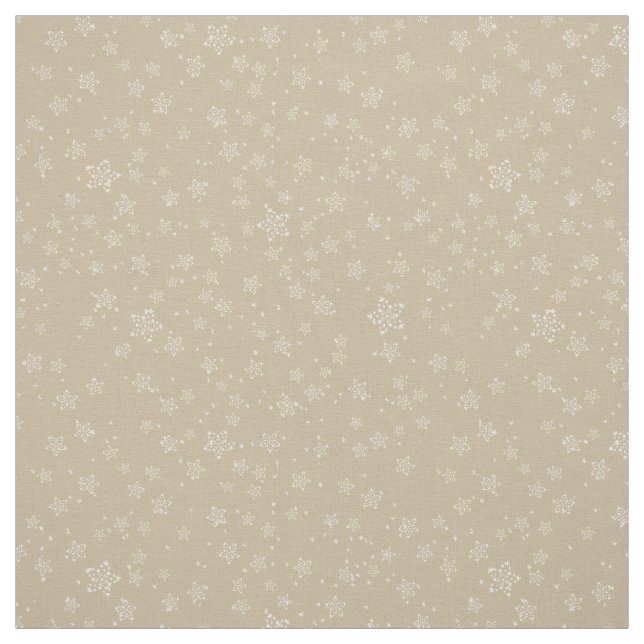 Snowflake Dance Hand-drawn Neutral Fabric (Swatch)