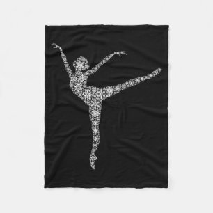 Snowflake Dancer Merry Christmas - Ballet Dance Ba Fleece Blanket