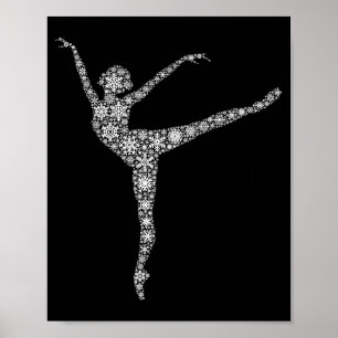 Snowflake Dancer Merry Christmas - Ballet Dance Ba Poster