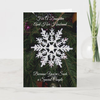 Snowflake Daughter Husband Personalised Christmas Holiday Card