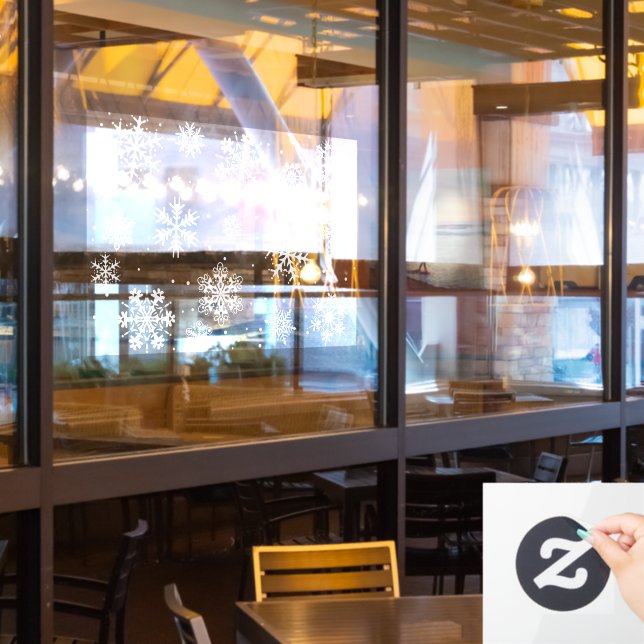 Snowflake decoration  window cling (Restaurant Window)