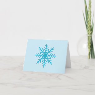 Snowflake Design Blue Thank You Card