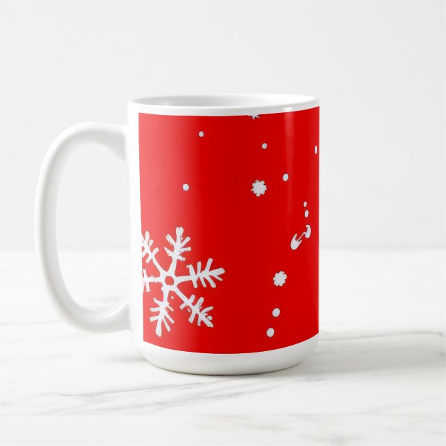 snowflake design coffee mug (Left)