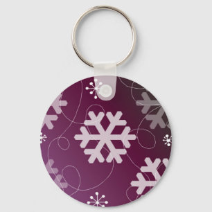 Snowflake Design Key Ring