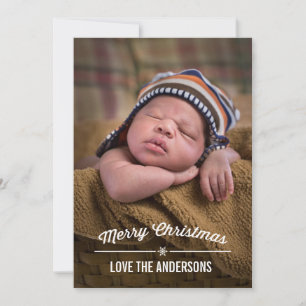 Snowflake Divider Christmas Photo Card