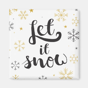 Snowflake Doodles Christmas Art Christmas Graphics Magnet