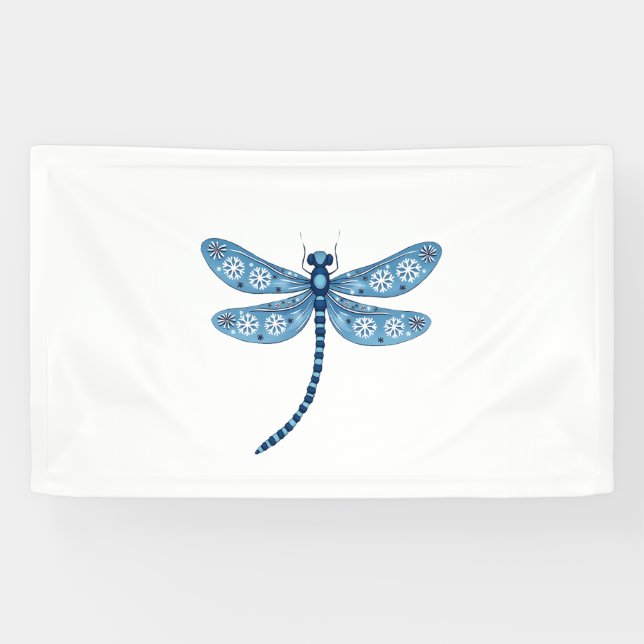 Snowflake Dragonfly Spirit Banner (Horizontal)