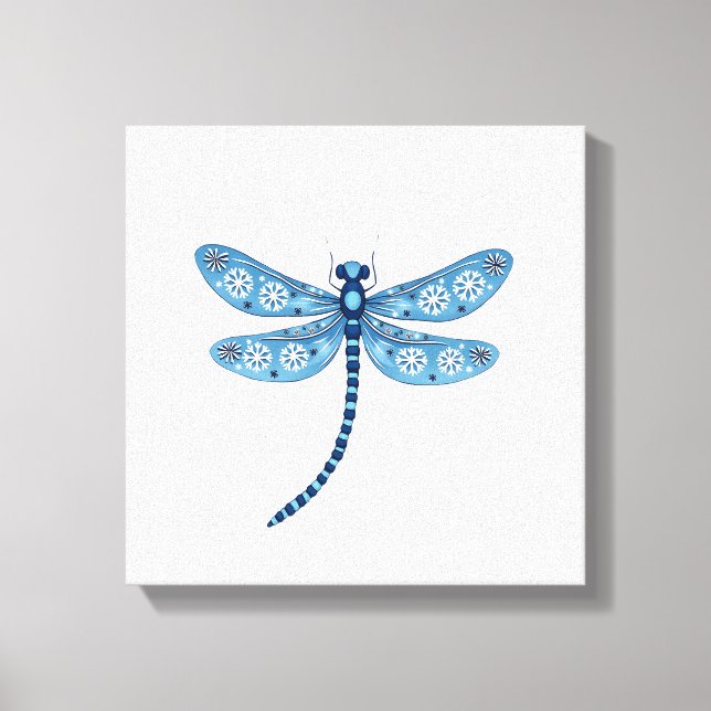Snowflake Dragonfly Spirit Canvas Print (Front)