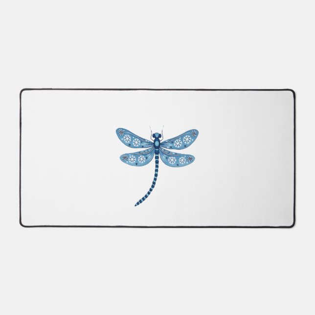 Snowflake Dragonfly Spirit Desk Mat (Front)