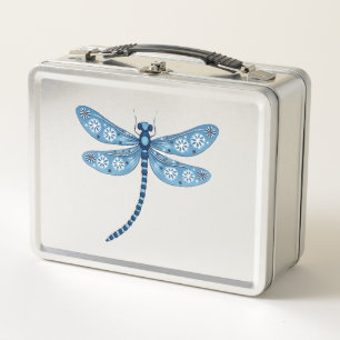 Snowflake Dragonfly Spirit Metal Lunch Box