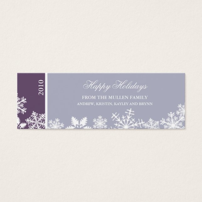 Snowflake Edge Holiday Gift Card (Front)