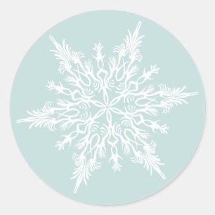 Snowflake Envelope and Gift Bag Stickers