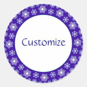 Snowflake factory Template Classic Round Sticker