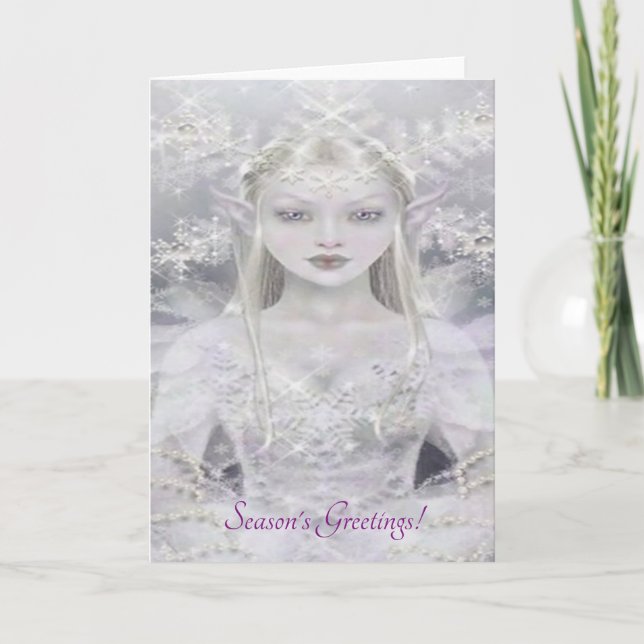 snowflake fairy holiday card (Front)