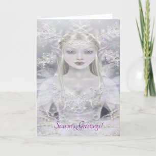 snowflake fairy holiday card