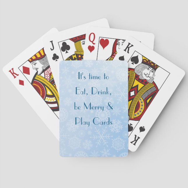 Snowflake Family Playing Cards (Back)