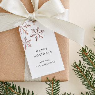 Snowflake Faux Foil Holiday Gift Tags