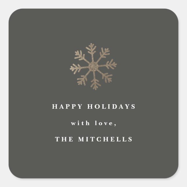 Snowflake faux foil | Holiday sticker (Front)