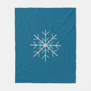 Snowflake fleece blanket