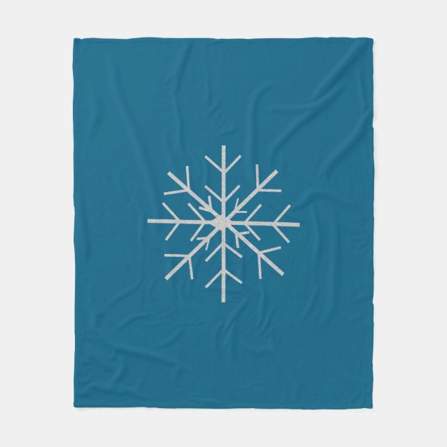 Snowflake  fleece blanket (Front)