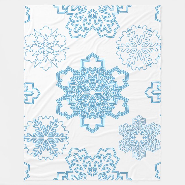 Snowflake Fleece Blanket (Front)
