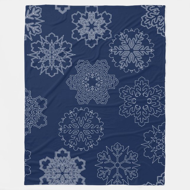 Snowflake Fleece Blanket (Front)