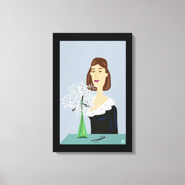 Snowflake flowers canvas print (Front)