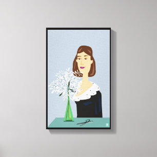 Snowflake flowers canvas print