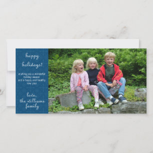 Snowflake Flurries Photo Greeting Holiday Card