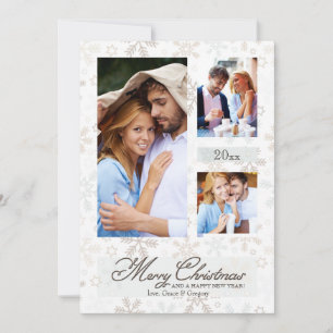 Snowflake Flurry Photo Holiday Card