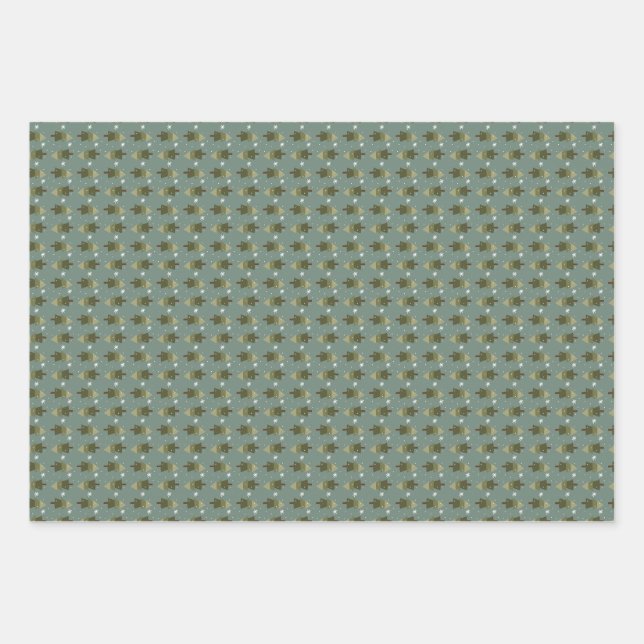 Snowflake Forest (Small) Wrapping Paper Set of 3  (Front 3)