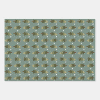 Snowflake Forest Wrapping Paper Set of 3 Sheets