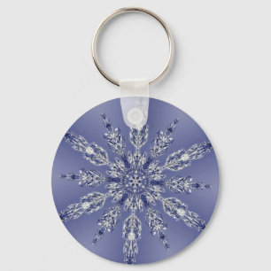 Snowflake Fractal Key Ring