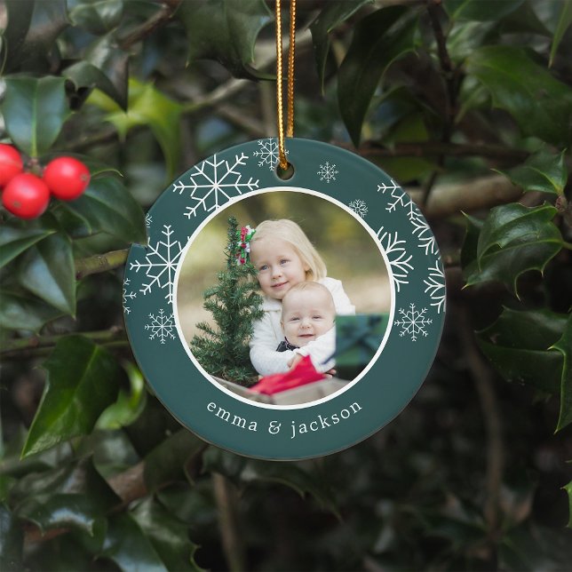 Snowflake Frame | Photo Ceramic Tree Decoration (Creator Uploaded)