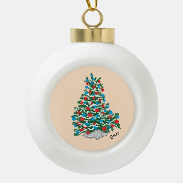 Snowflake Framed Ornament : CHRISTMAS TREE (Front)