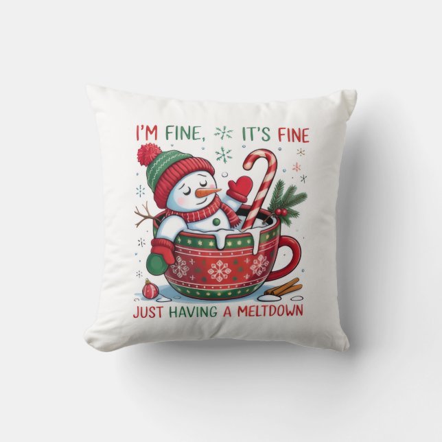 Snowflake Framed Ornament Cushion (Front)