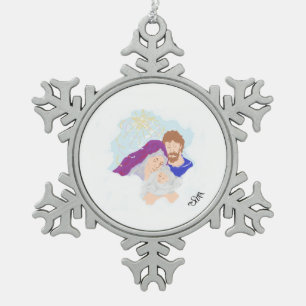 Snowflake Framed Ornament Saviour is Born