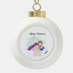 Snowflake Framed Ornament Saviour is Born