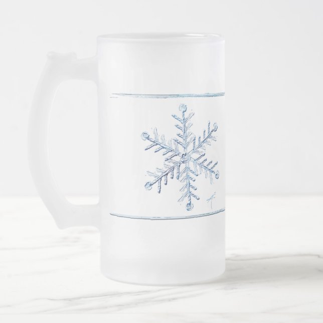 Snowflake Frosted Mug (Left)