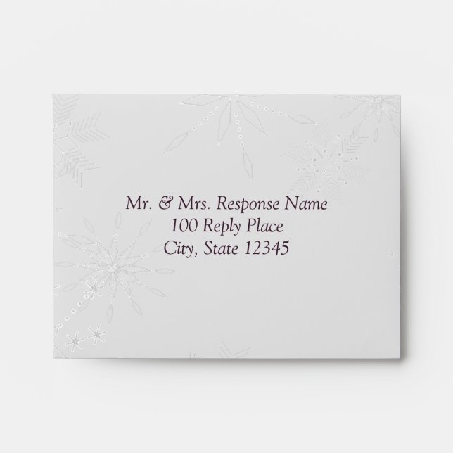 Snowflake Gems/ Response Envelope (Front)