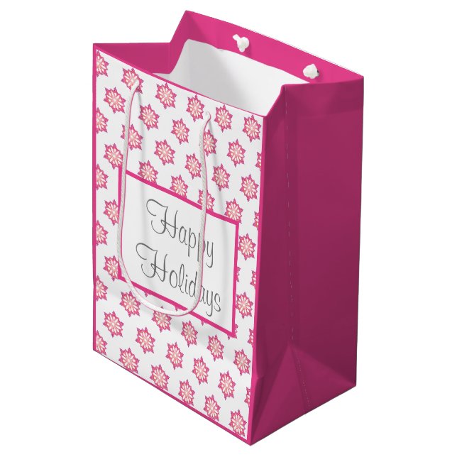 Snowflake Gift Bag (Front Angled)
