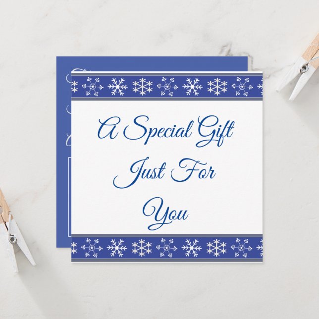 Snowflake Gift Certificate (Front/Back In Situ)