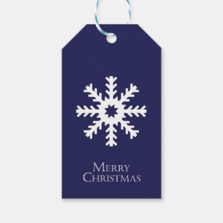 Snowflake Gift Tag Blue