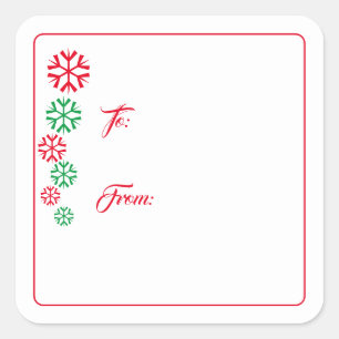 Snowflake Gift Tag Stickers