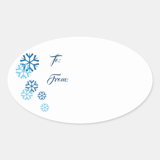 Snowflake Gift Tag Stickers (Front)