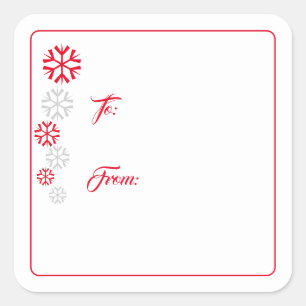 Snowflake Gift Tag Stickers