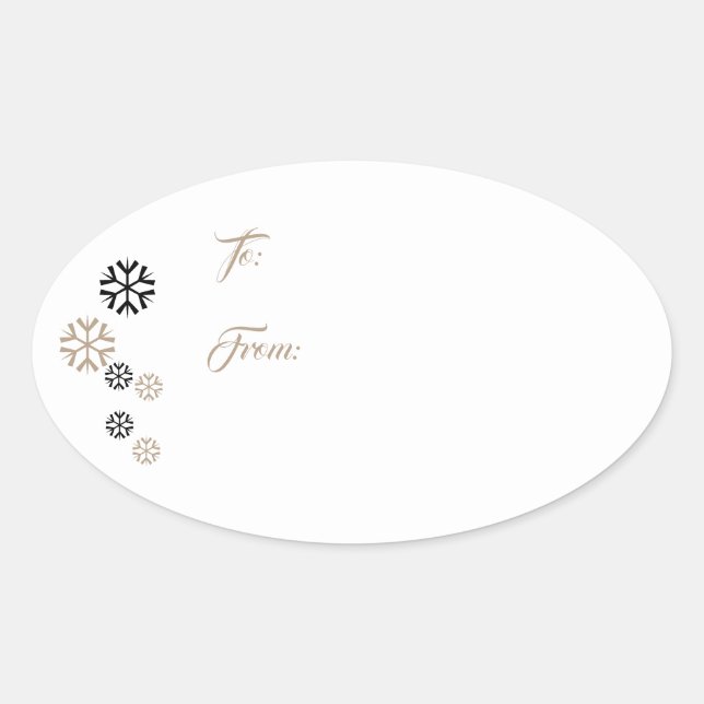 Snowflake Gift Tag Stickers (Front)