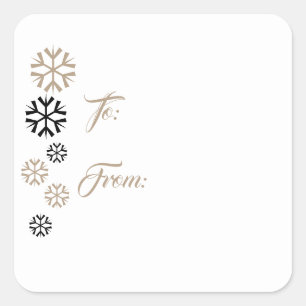 Snowflake Gift Tag Stickers