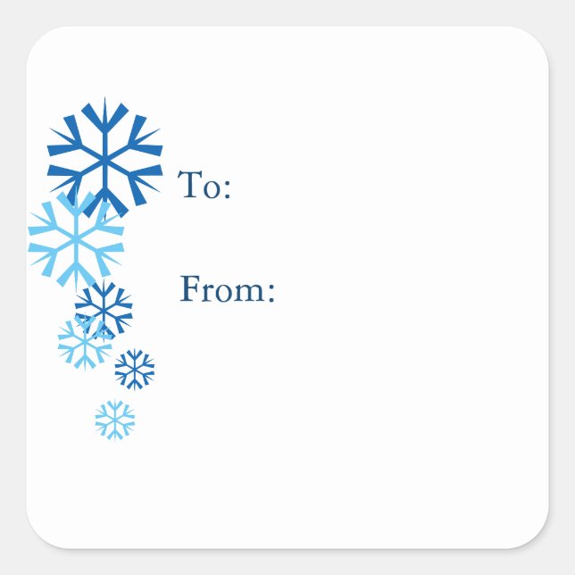 Snowflake Gift Tag Stickers (Front)
