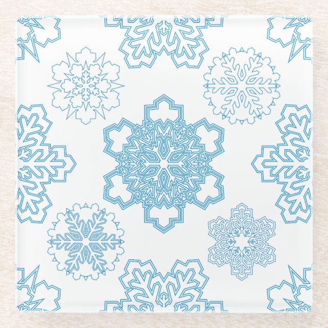 Snowflake Glass Coaster (Front)